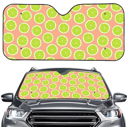 Cute Lime Pattern Print Car Windshield Sun Shade