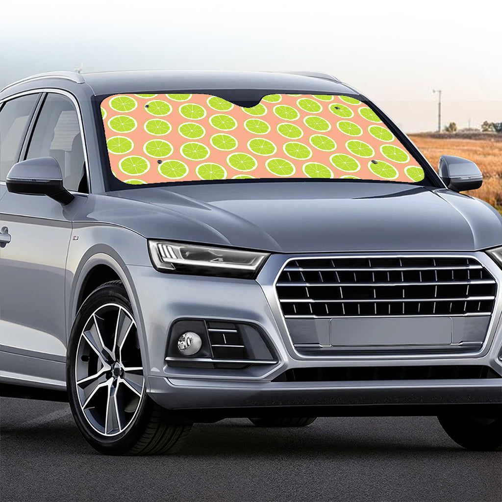 Cute Lime Pattern Print Car Windshield Sun Shade