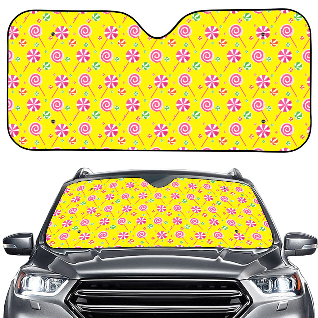 Cute Lollipop Pattern Print Car Windshield Sun Shade