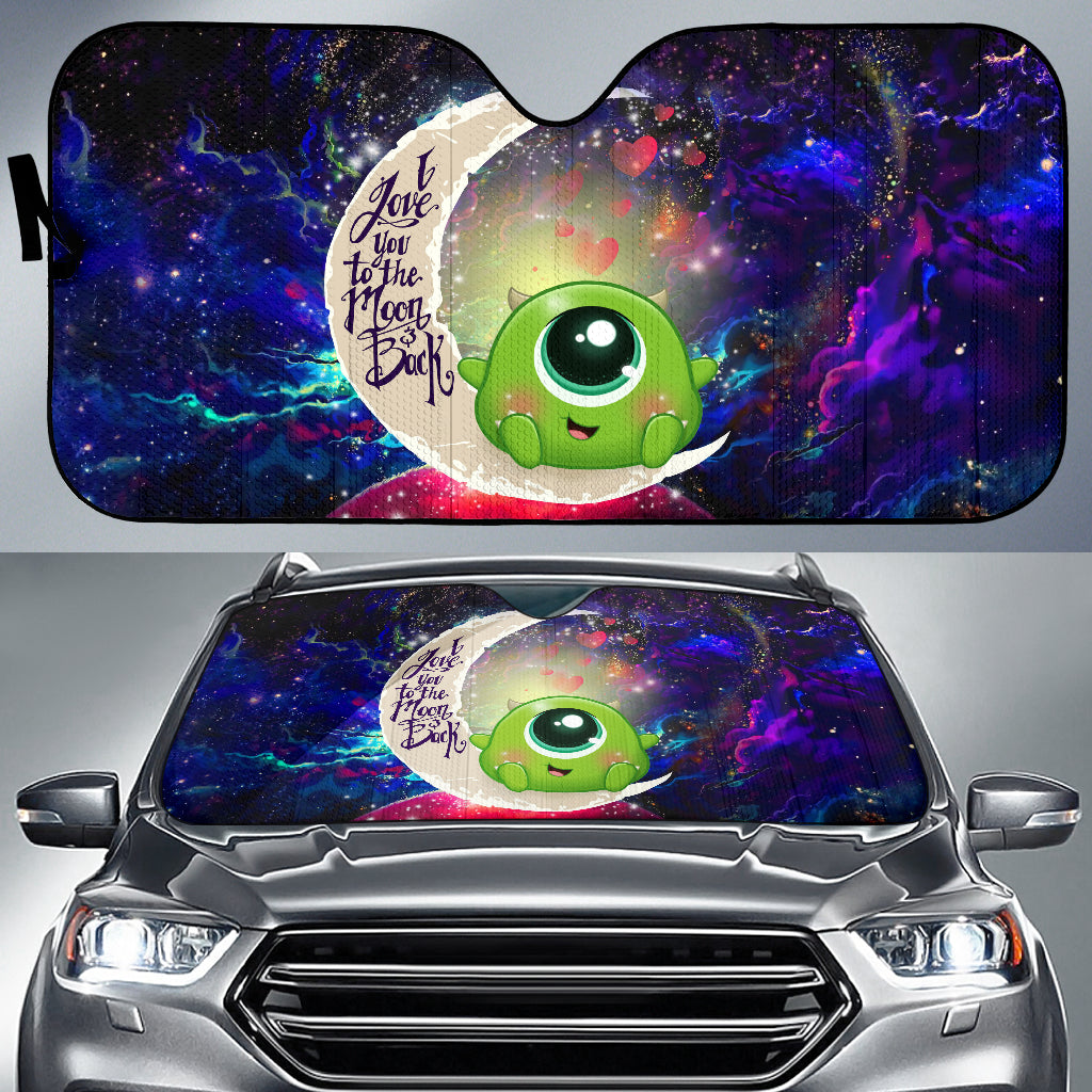 Cute Mike Monster Inc Love You To The Moon Galaxy Car Auto Sunshades