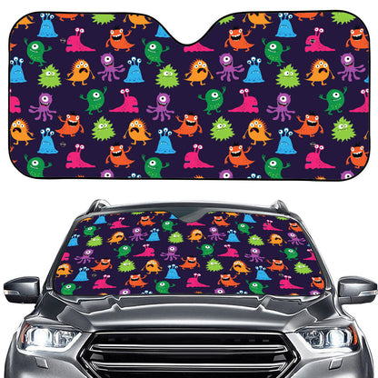 Cute Monster Pattern Print Car Windshield Sun Shade