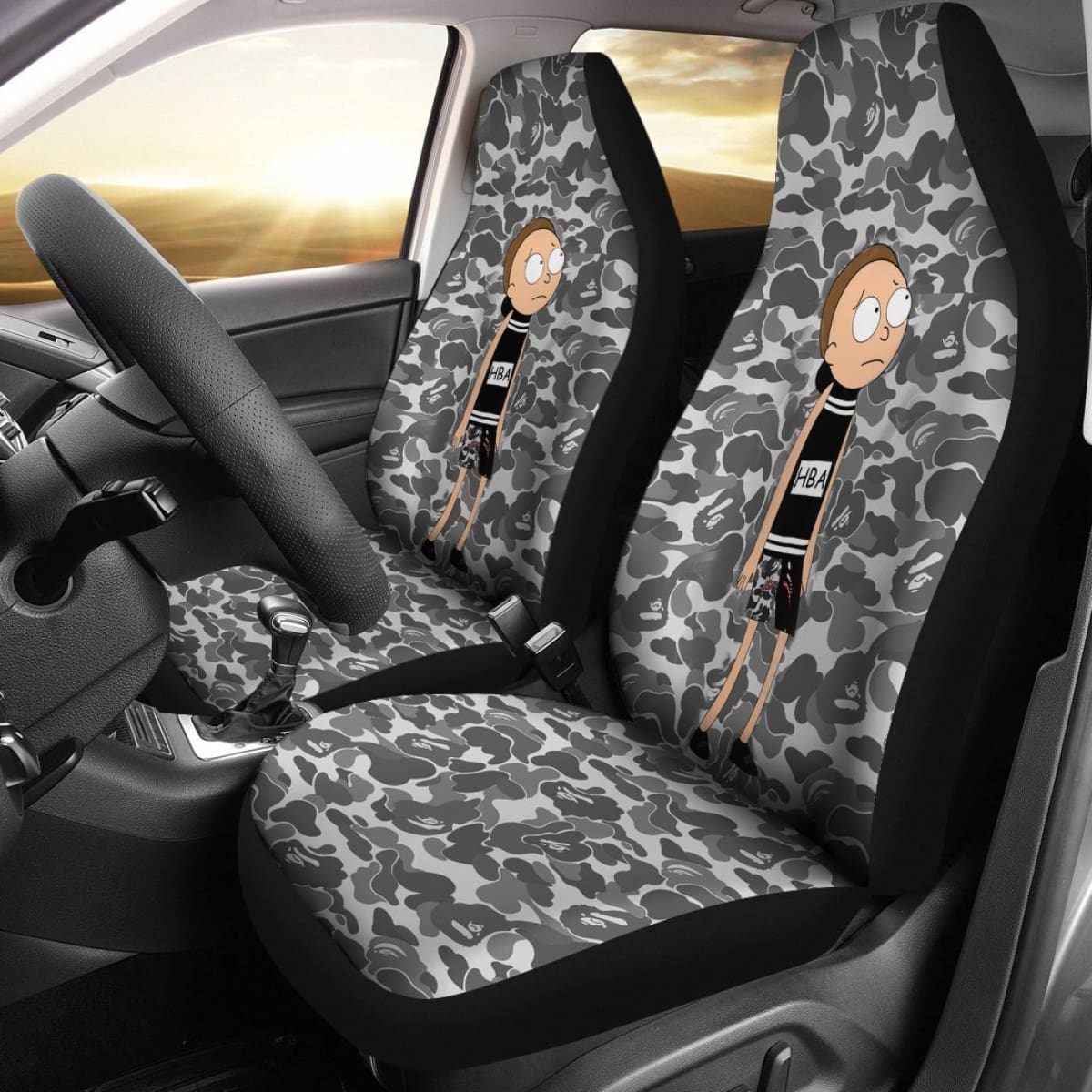 Cute Morty Rick And Morty Car Seat Covers Lt04 Universal Fit 225721