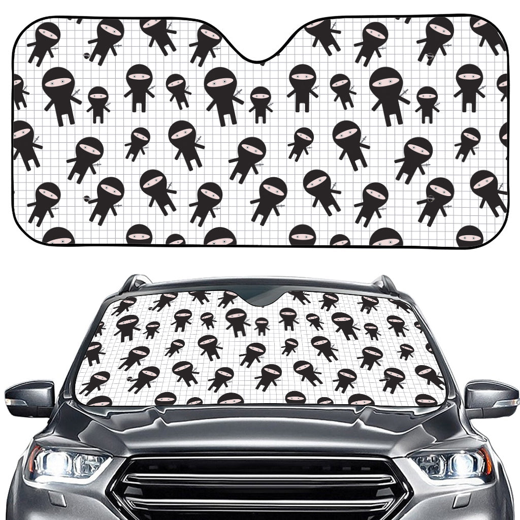 Cute Ninja Pattern Print Car Windshield Sun Shade
