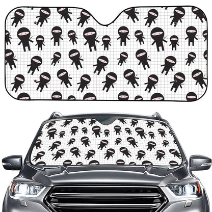 Cute Ninja Pattern Print Car Windshield Sun Shade