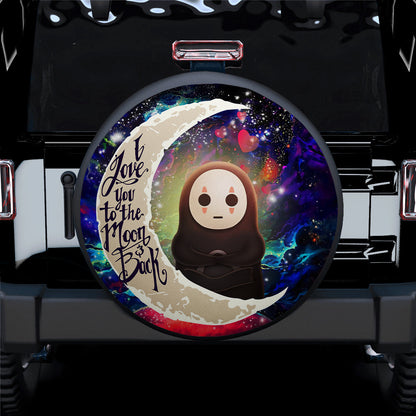 Cute No Face Ghibli Love You To The Moon Galaxy Car Spare Tire Cover