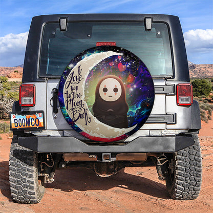 Cute No Face Ghibli Love You To The Moon Galaxy Car Spare Tire Cover