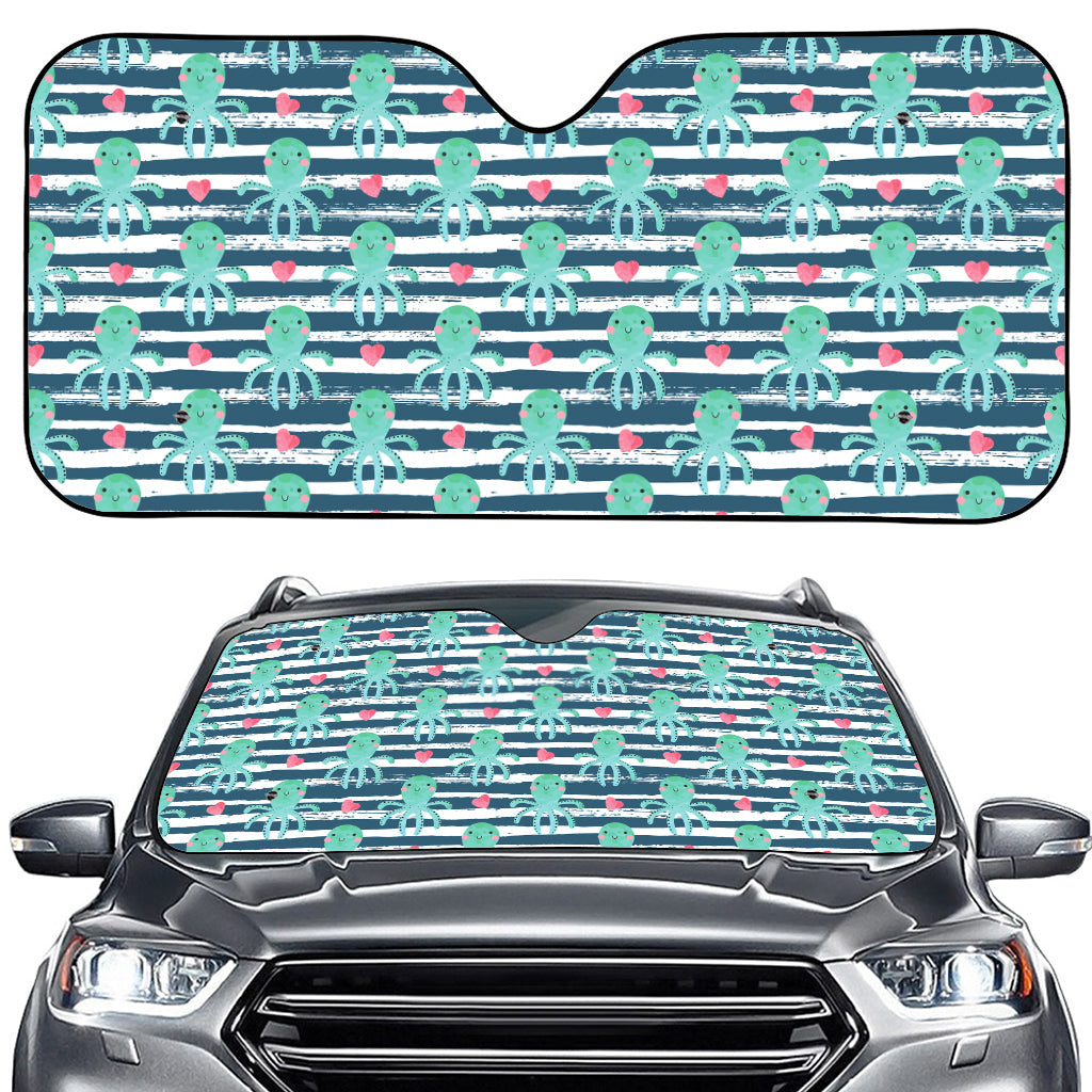 Cute Octopus Pattern Print Car Windshield Sun Shade