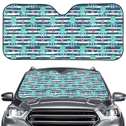 Cute Octopus Pattern Print Car Windshield Sun Shade