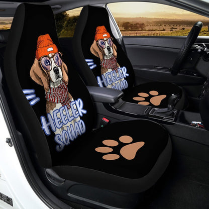 Cute Orange Hat Beagle  Car Seat Covers Custom Gift Idea For Beagle Lovers