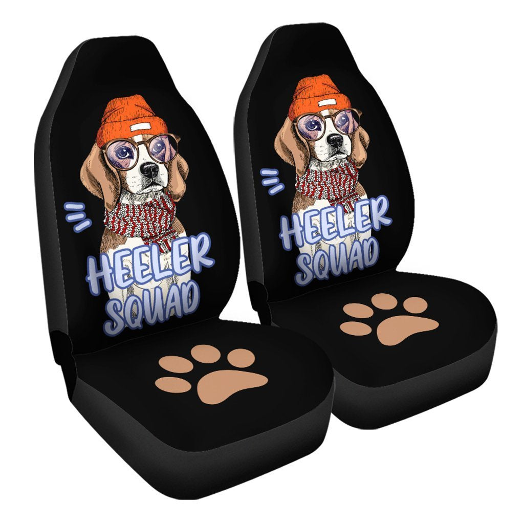 Cute Orange Hat Beagle  Car Seat Covers Custom Gift Idea For Beagle Lovers