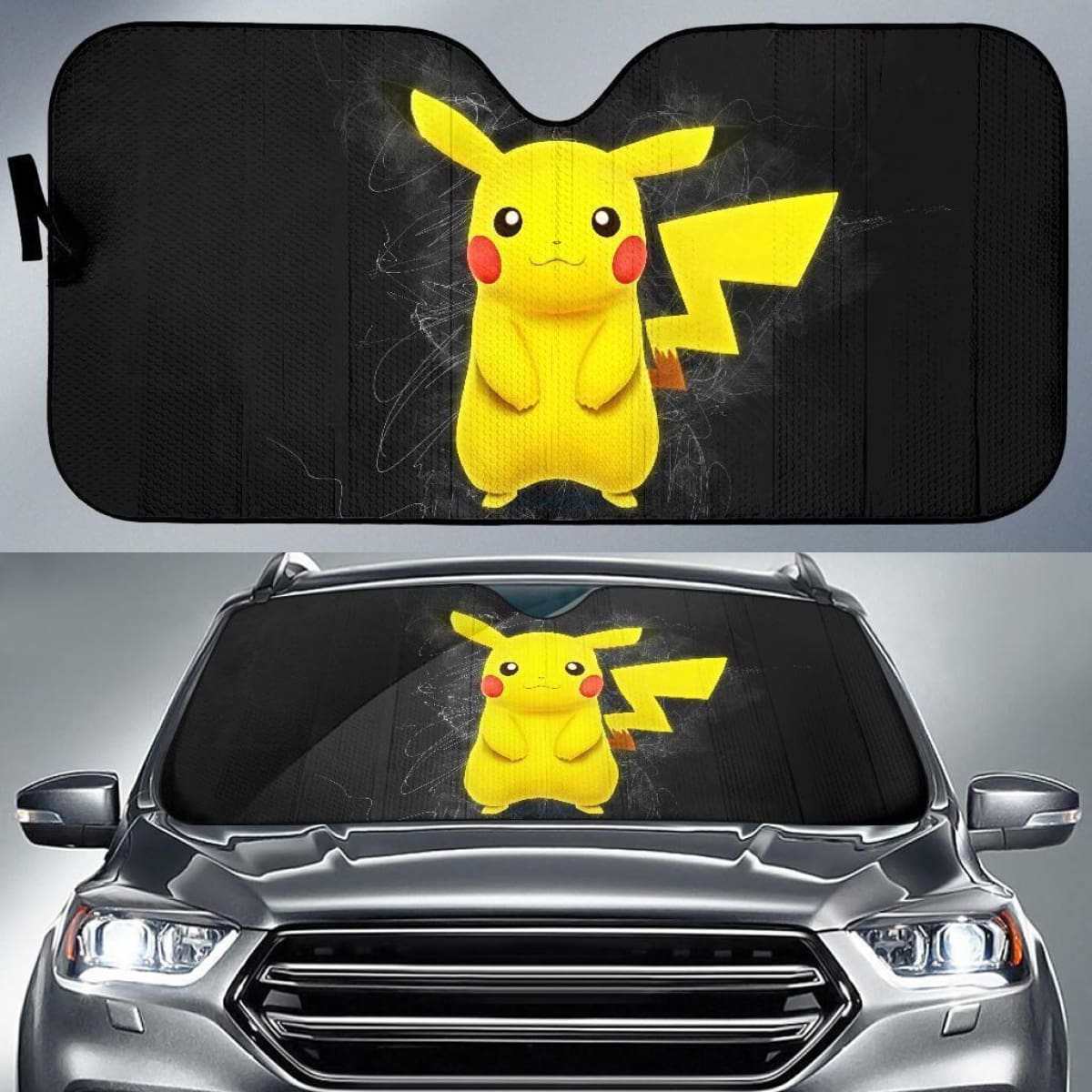 Cute Pikachu Pokemon Auto Sun Shade Nh07 Universal Fit 111204