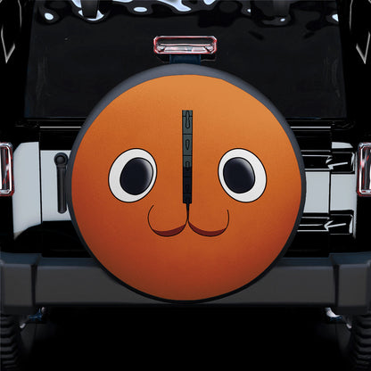 Cute Pochita Chainsaw Man Anime Face Jeep Car Spare Tire Cover