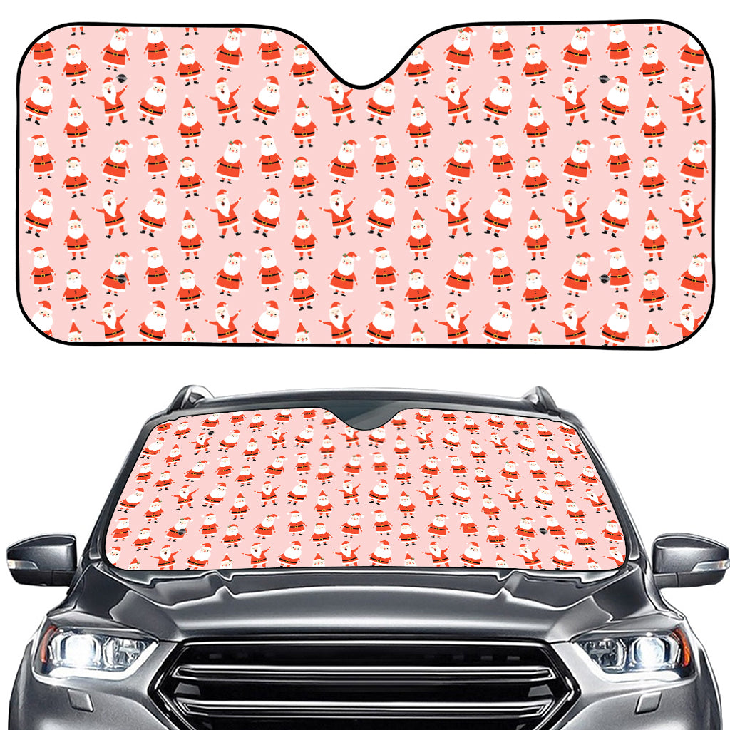 Cute Santa Claus Pattern Print Car Windshield Sun Shade