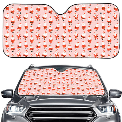 Cute Santa Claus Pattern Print Car Windshield Sun Shade