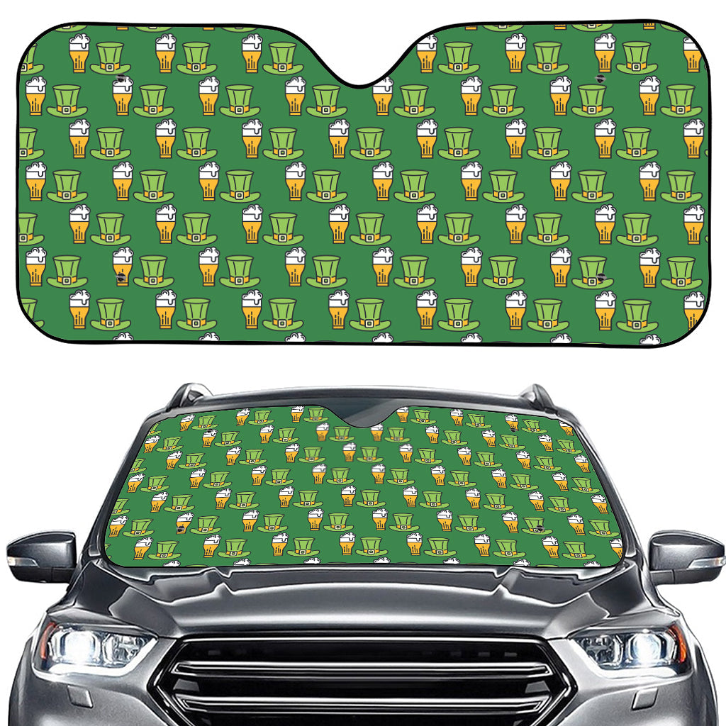 Cute Shamrock Saint Patrick's Day Print Car Windshield Sun Shade