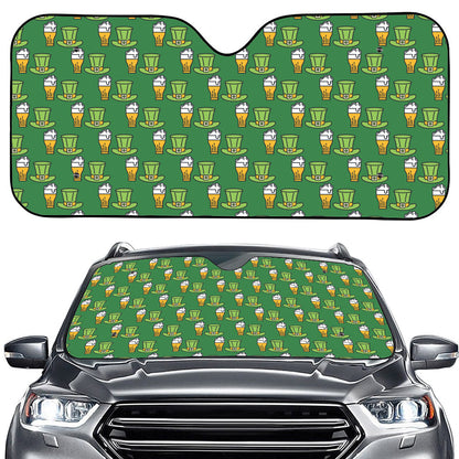 Cute Shamrock Saint Patrick's Day Print Car Windshield Sun Shade
