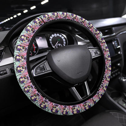 Cute Shinobu Kocho Chipi Demon Slayer Anime Car Steering Wheel Cover 1