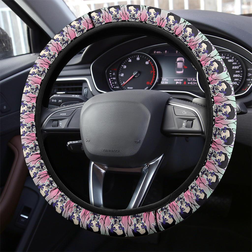 Cute Shinobu Kocho Demon Slayer Anime Car Steering Wheel Cover 1