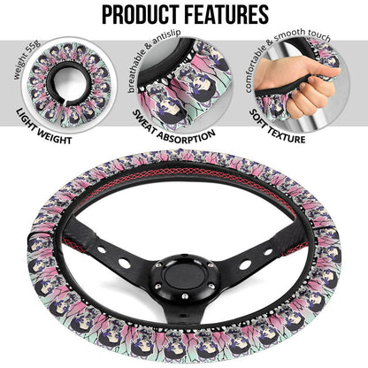 Cute Shinobu Kocho Demon Slayer Anime Car Steering Wheel Cover 1