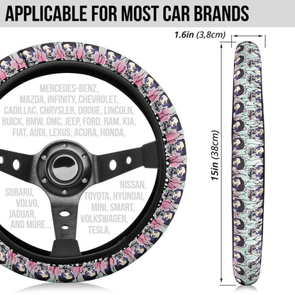 Cute Shinobu Kocho Demon Slayer Anime Car Steering Wheel Cover 1