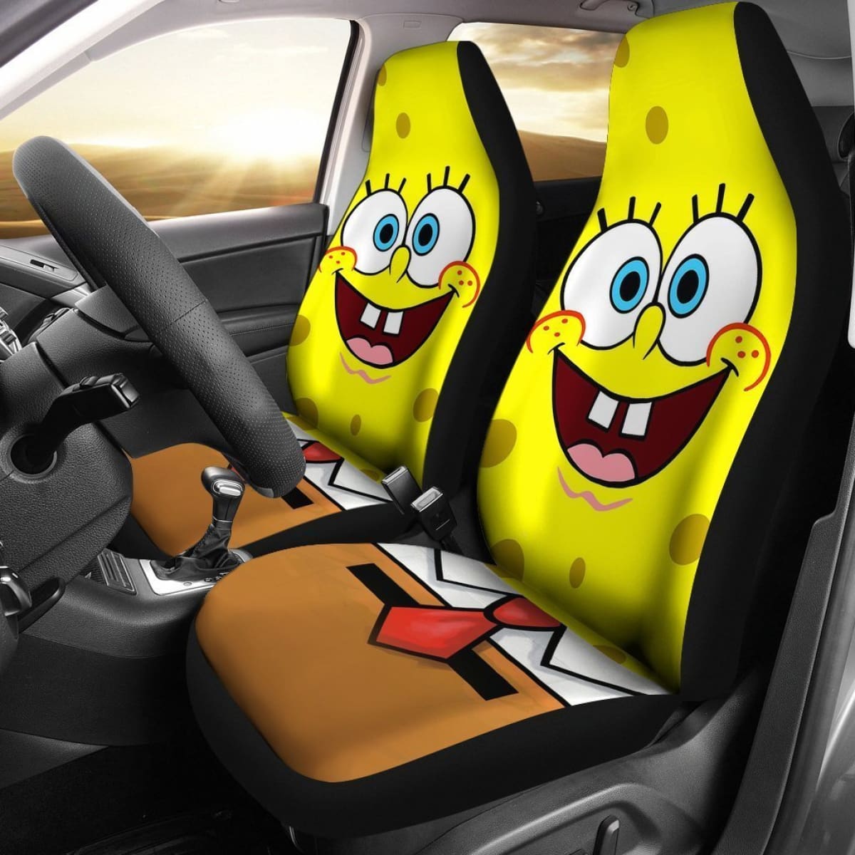 Cute Squarepants Spongebob Car Seat Covers For Fan Lt04 Universal Fit 225721