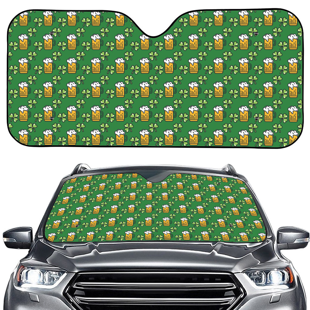 Cute St. Patrick's Day Pattern Print Car Windshield Sun Shade