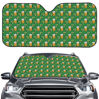 Cute St. Patrick's Day Pattern Print Car Windshield Sun Shade