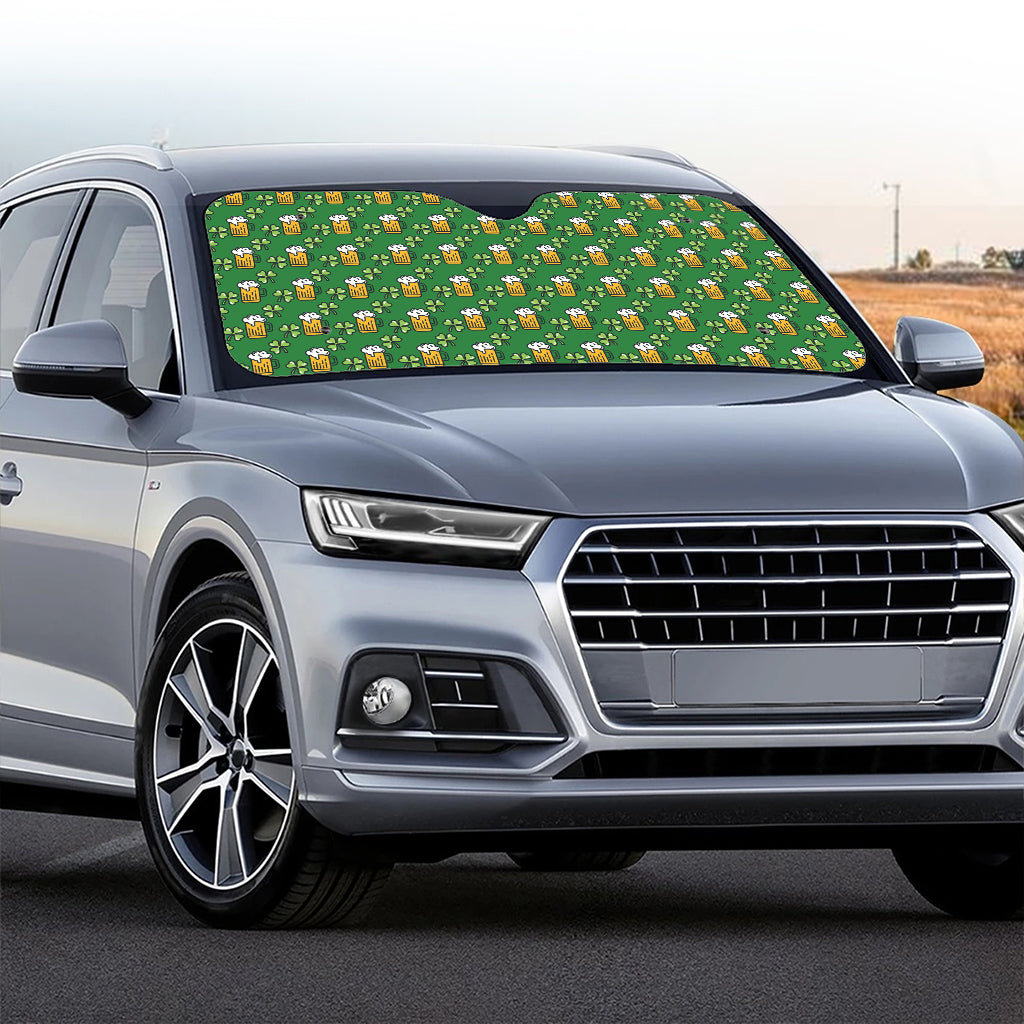 Cute St. Patrick's Day Pattern Print Car Windshield Sun Shade