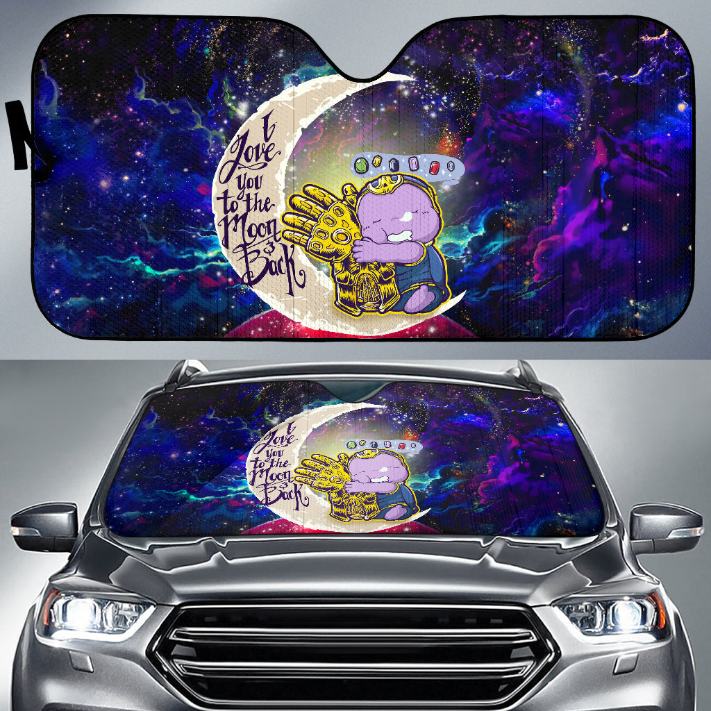 Cute Thanos Love You To The Moon Galaxy Car Auto Sunshades