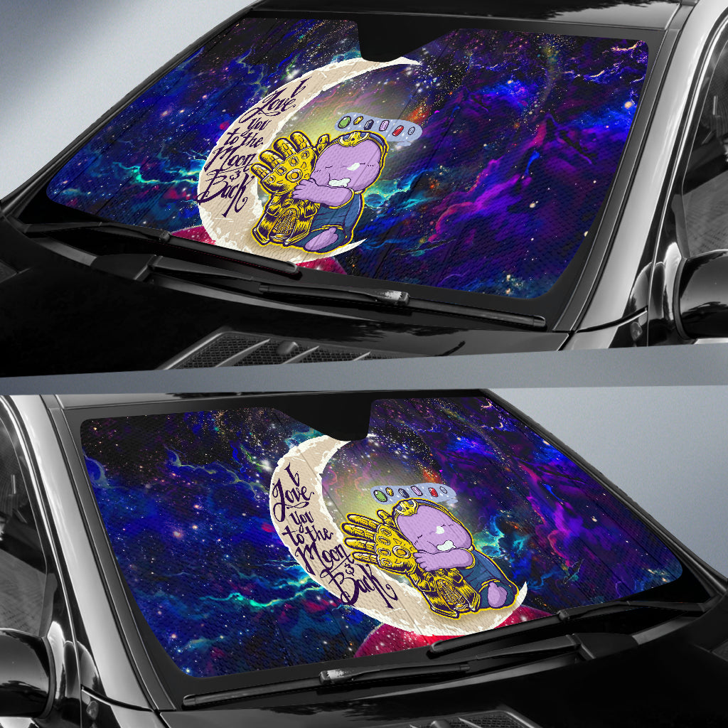 Cute Thanos Love You To The Moon Galaxy Car Auto Sunshades