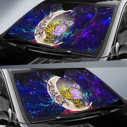 Cute Thanos Love You To The Moon Galaxy Car Auto Sunshades