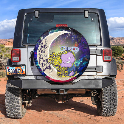 Cute Thanos Love You To The Moon Galaxy Spare Tire Cover