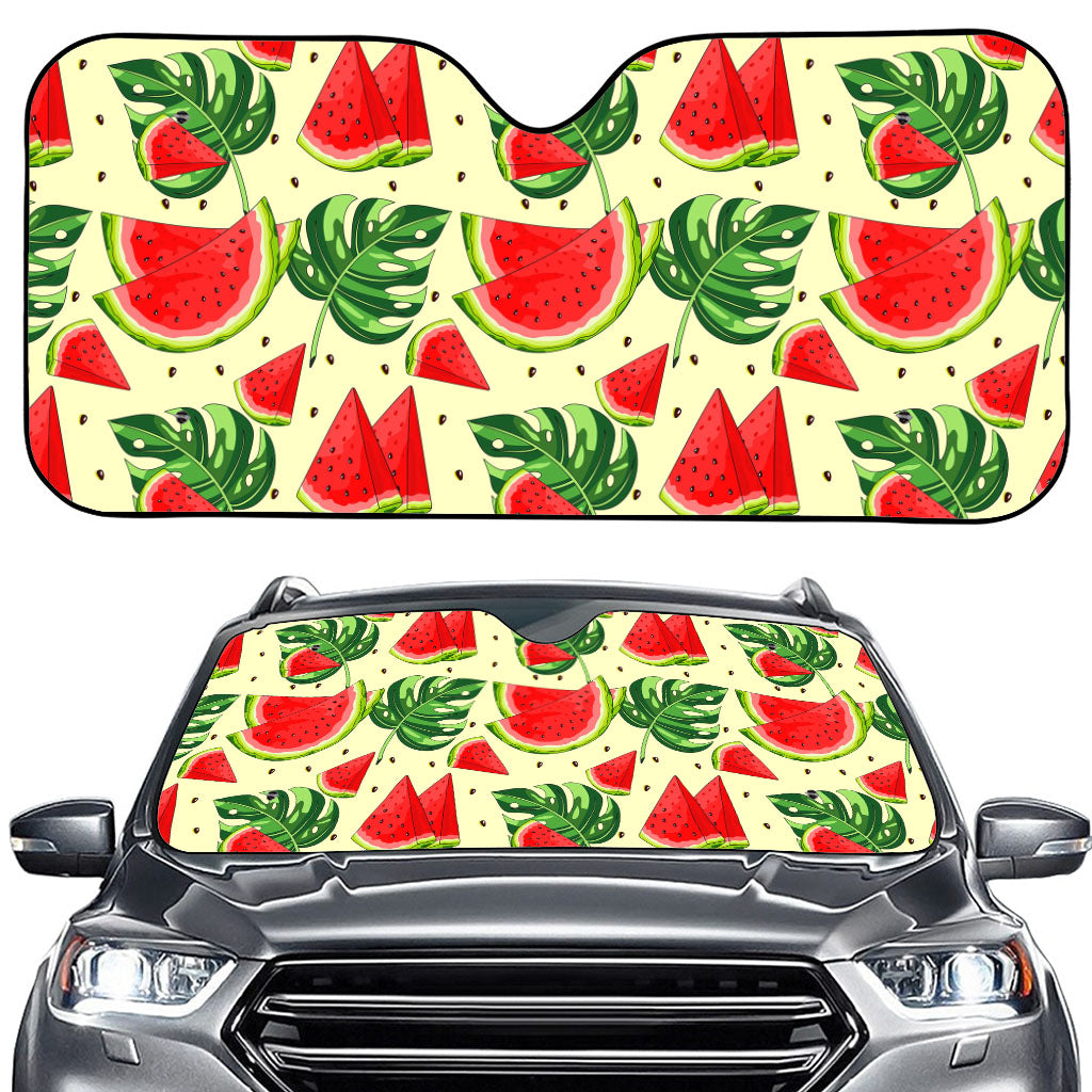 Cute Tropical Watermelon Pattern Print Car Windshield Sun Shade