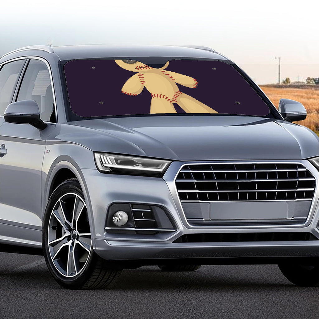 Cute Voodoo Doll Print Car Windshield Sun Shade