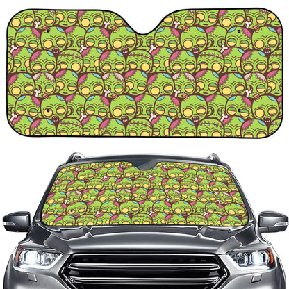 Cute Zombie Pattern Print Car Windshield Sun Shade