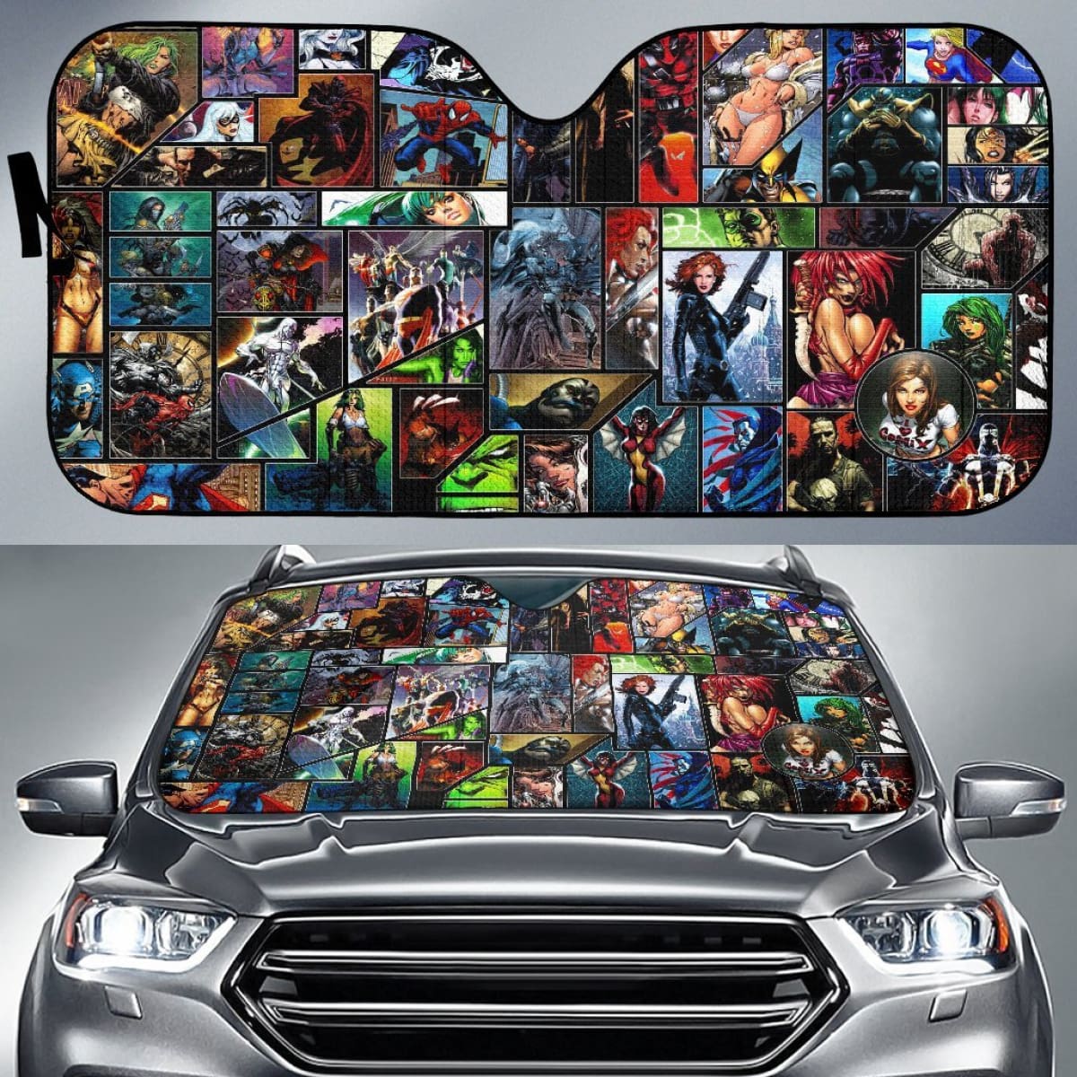 DC Hero Car Sun Shades DC Super Hero Movie Universal Fit 103530