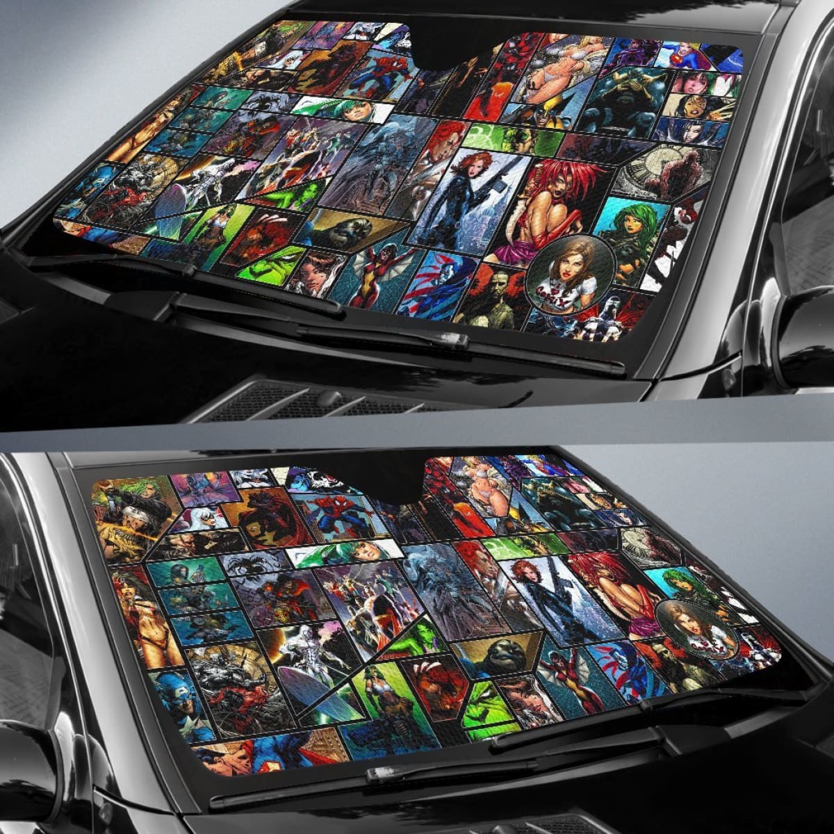 DC Hero Car Sun Shades DC Super Hero Movie Universal Fit 103530