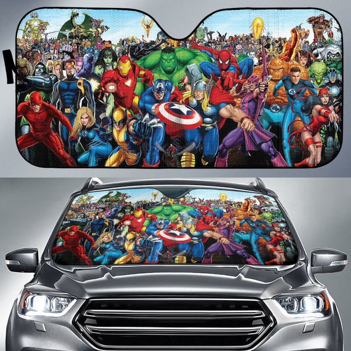 DC Hero Full Characters Car Sun Shades Movie Universal Fit 103530