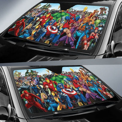 DC Hero Full Characters Car Sun Shades Movie Universal Fit 103530