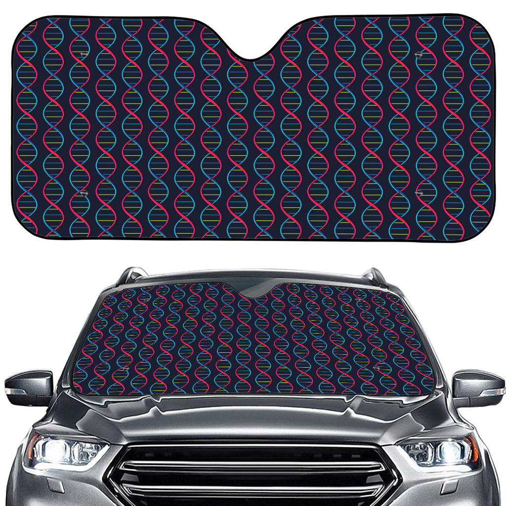 DNA Helix Pattern Print Car Windshield Sun Shade
