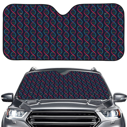 DNA Helix Pattern Print Car Windshield Sun Shade