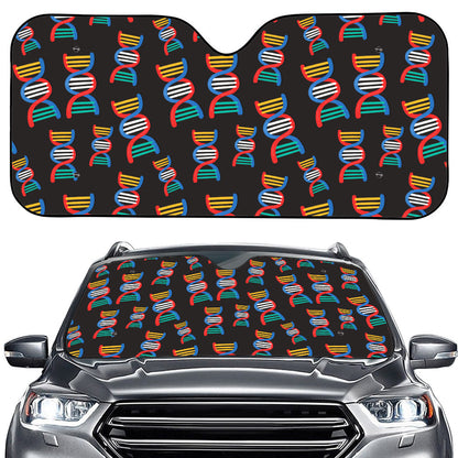 DNA Strands Pattern Print Car Windshield Sun Shade