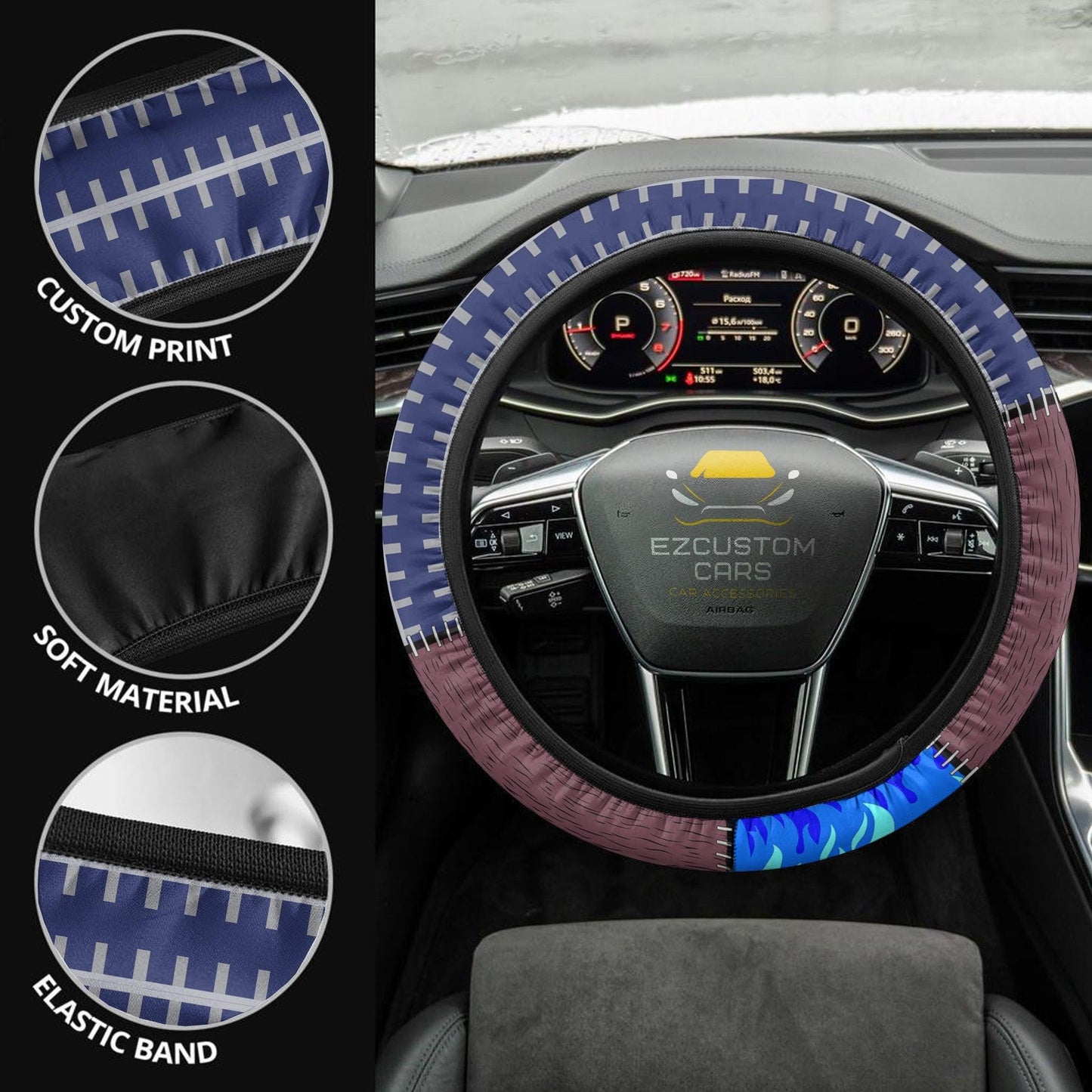 Dabi Anime Steering Wheel Cover Custom Anime My Hero Academia Car Accessories
