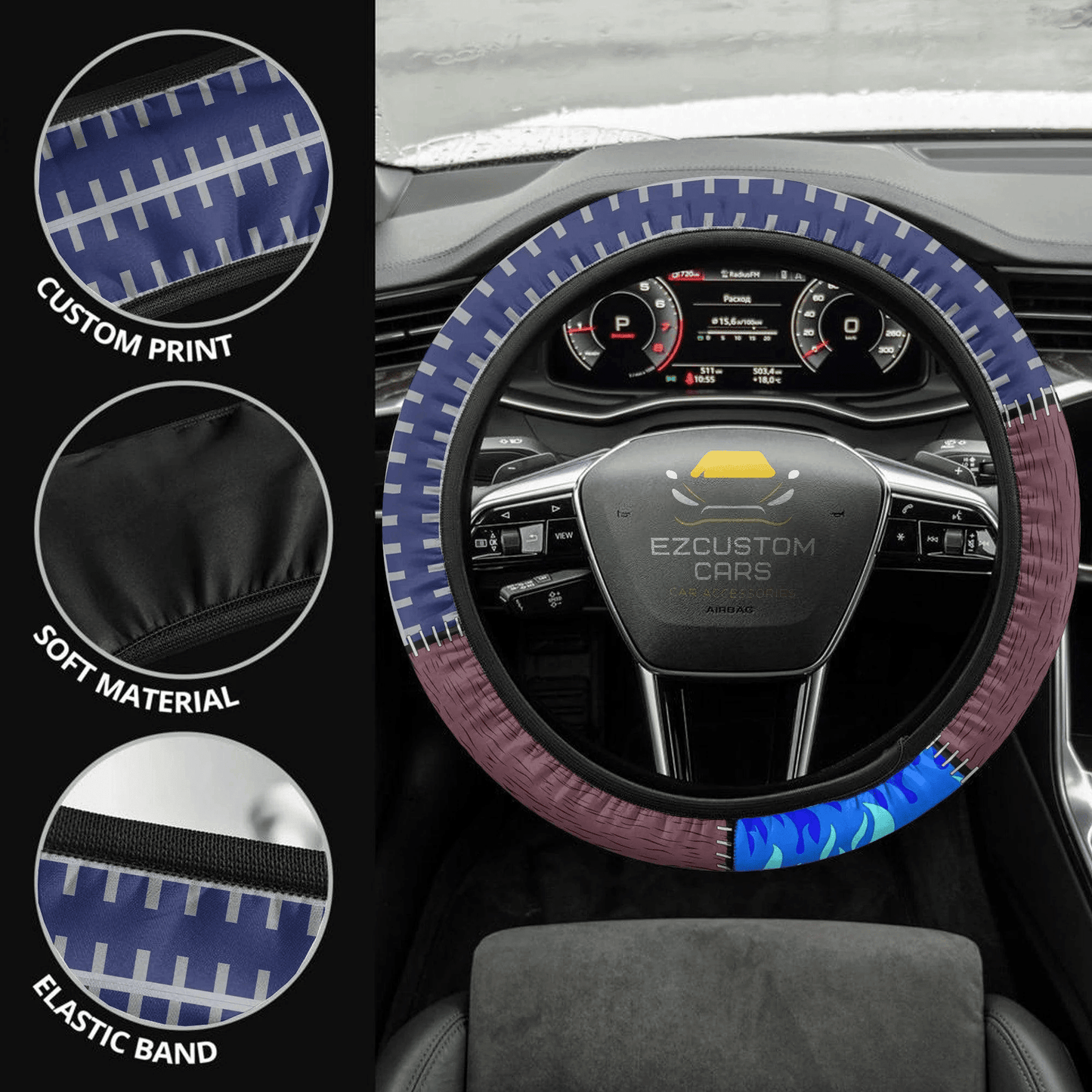Dabi Anime Steering Wheel Cover Custom Anime My Hero Academia Car Accessories