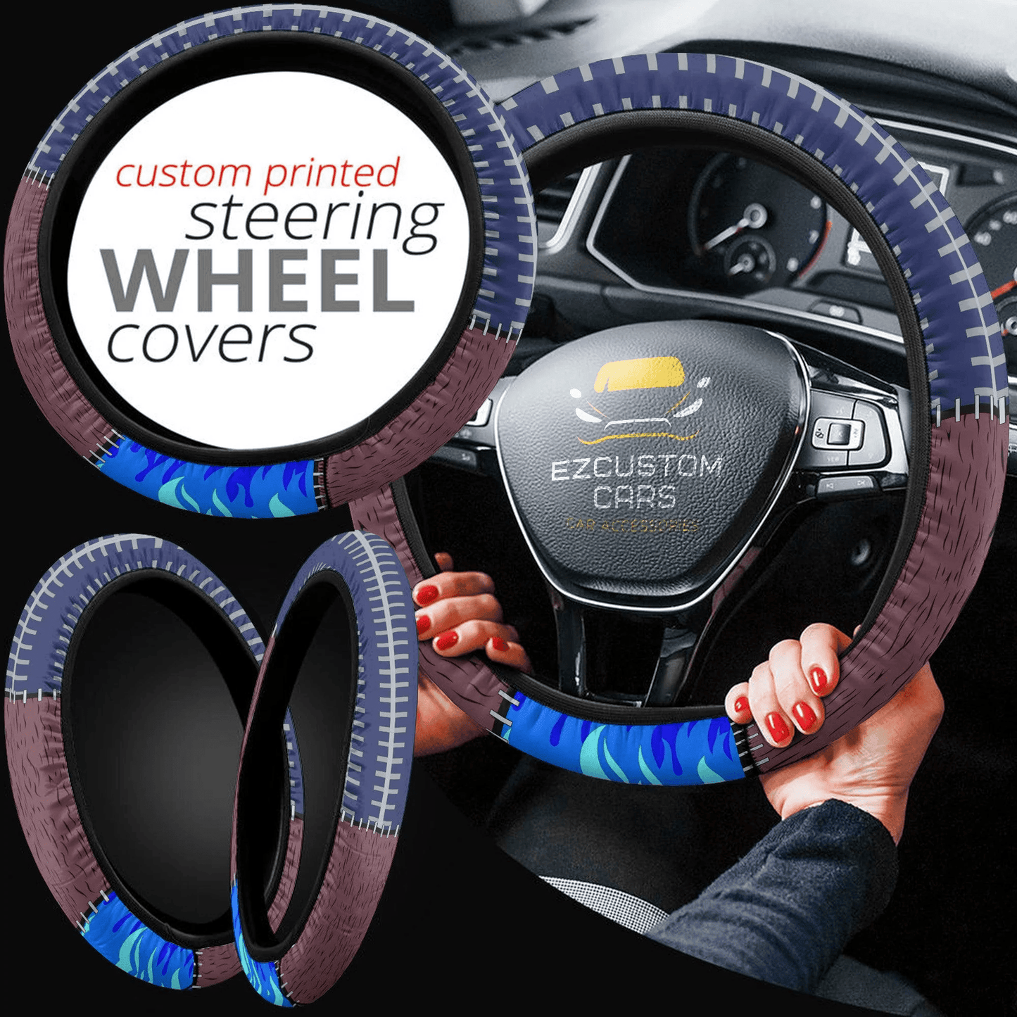 Dabi Anime Steering Wheel Cover Custom Anime My Hero Academia Car Accessories