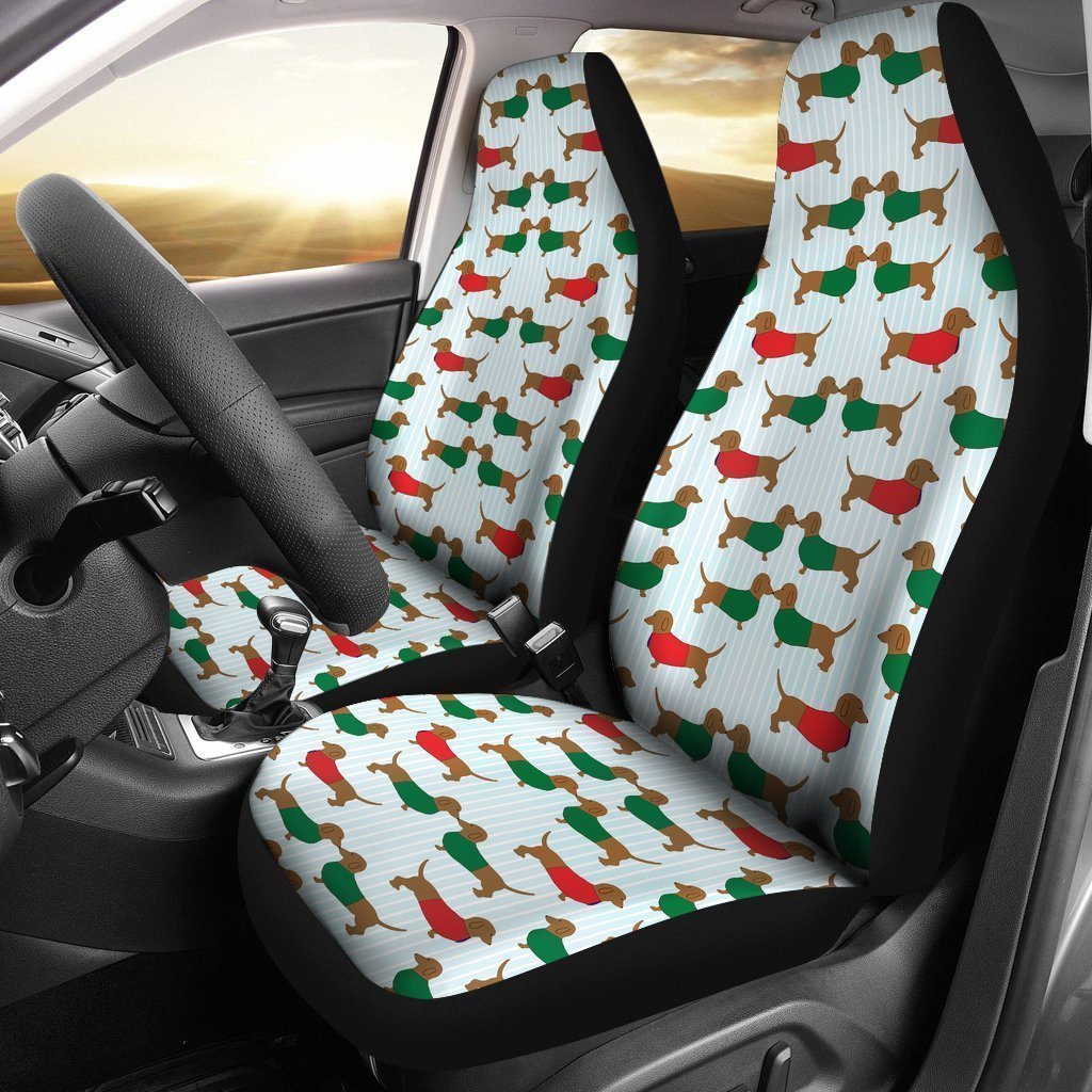 Dachshund Car Seat Covers Custom Funny Dog Car Accessories