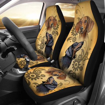 Dachshund Car Seat Covers Custom Vintage Dog Car Interior Accessories