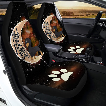 Dachshund Car Seat Covers I Love You To The Moon and Back Gift Idea