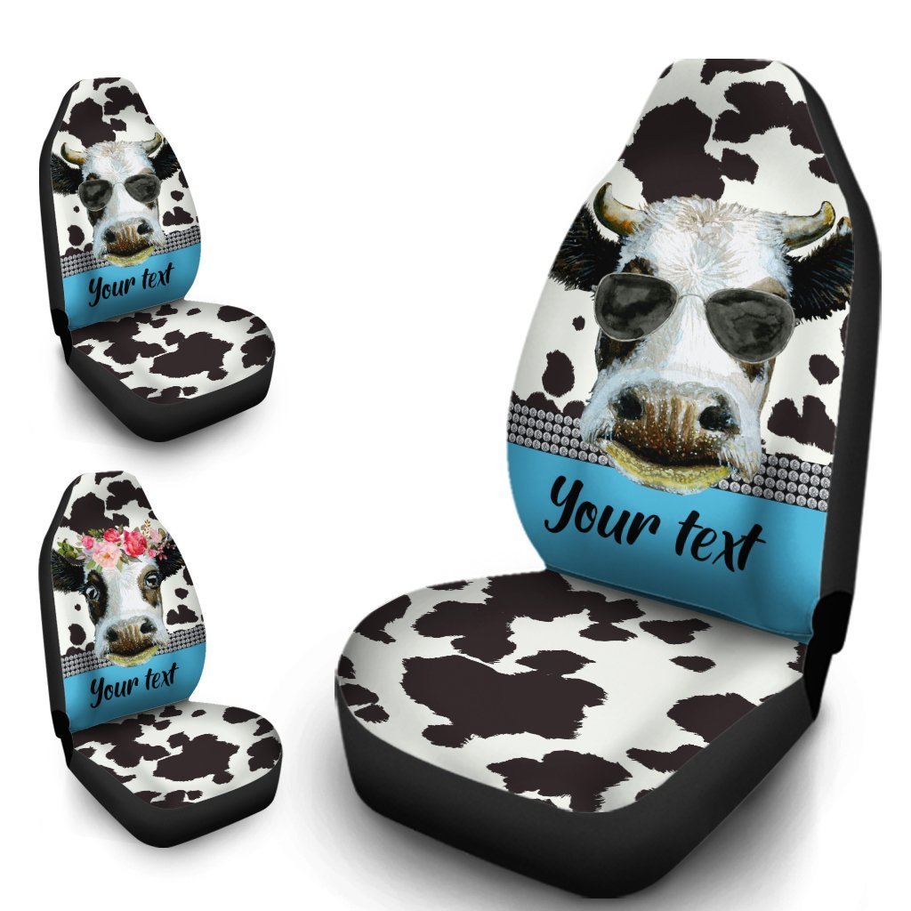 Dairy Cow Car Seat Covers Personalized Animal Farm Car Accessories
