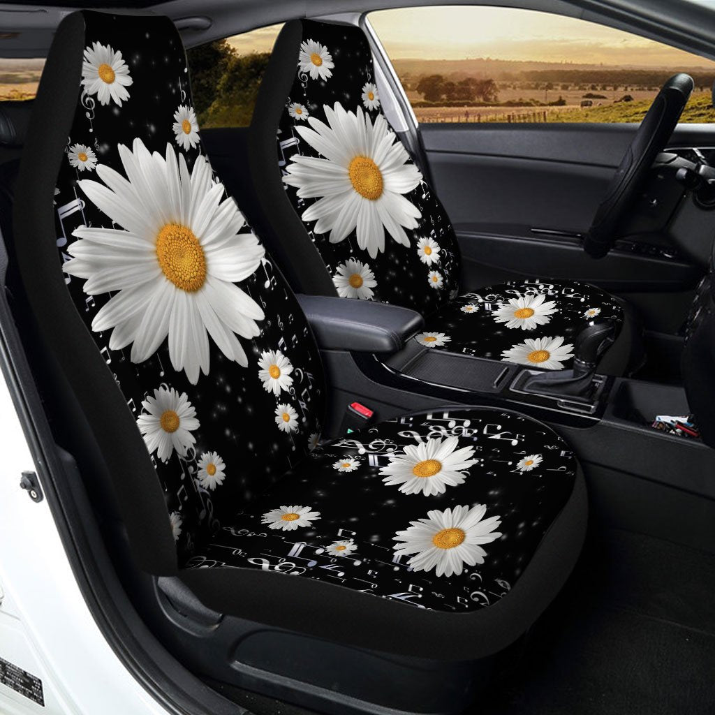 Daisy Car Seat Covers Custom Floral Car Interior Accessories